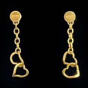 MOSCHINO Gold Heart Earrings